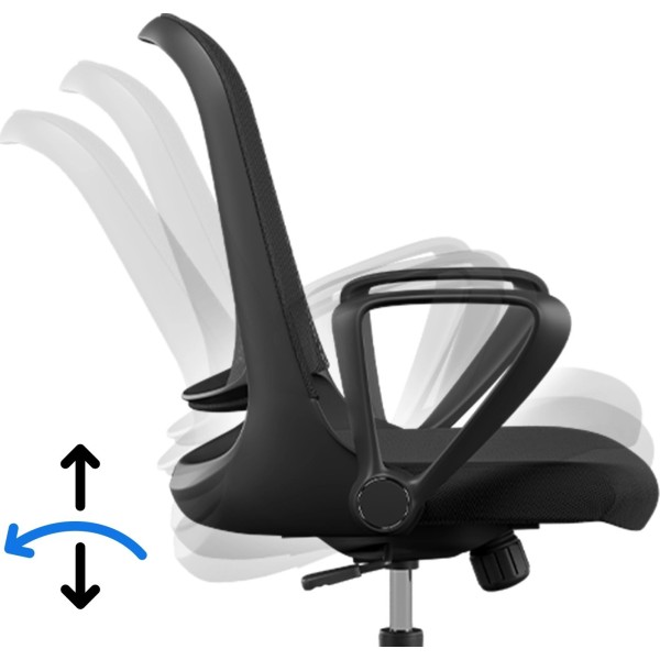 Офісне крісло SENSE7 Sopty, чорне