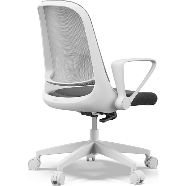 Офісне крісло SENSE7 Sopty, біло-сіре
