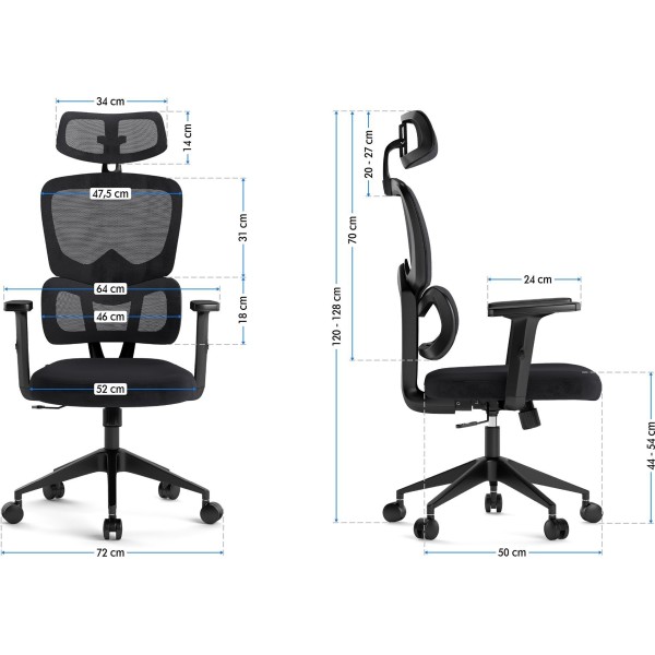 Офісне крісло SENSE7 Veno, чорне