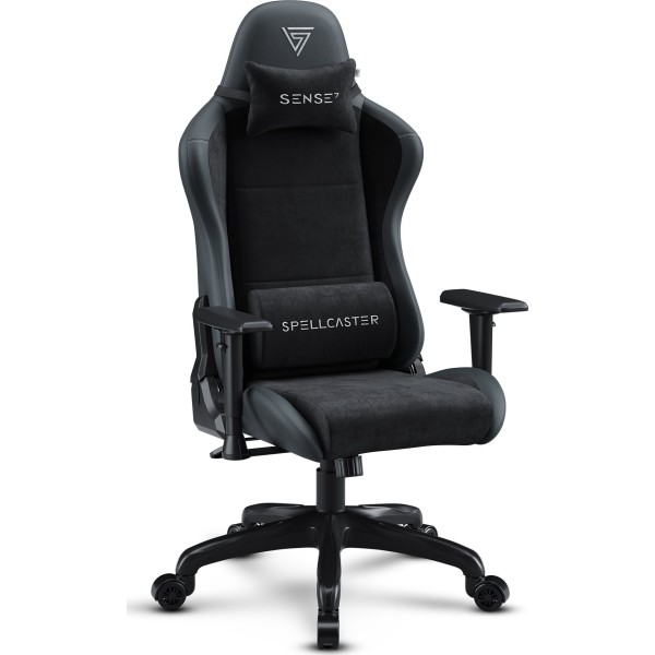Ігрове крісло SENSE7 Spellcaster Fuku, екошкіра та алькантара, чорне
