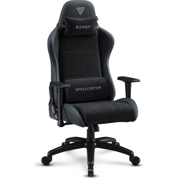 Ігрове крісло SENSE7 Spellcaster Fuku XL, екошкіра та алькантара, чорне