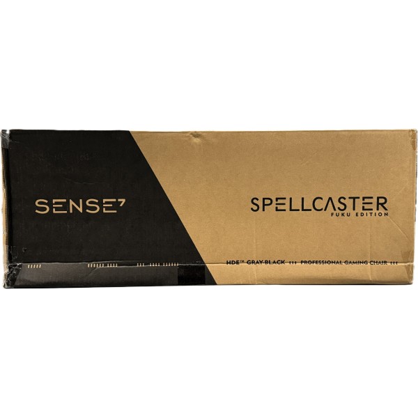 Ігрове крісло SENSE7 Spellcaster Fuku, екошкіра та алькантара, чорно-сіре