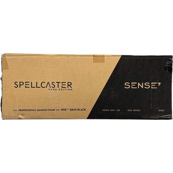 Ігрове крісло SENSE7 Spellcaster Fuku, екошкіра та алькантара, чорно-сіре