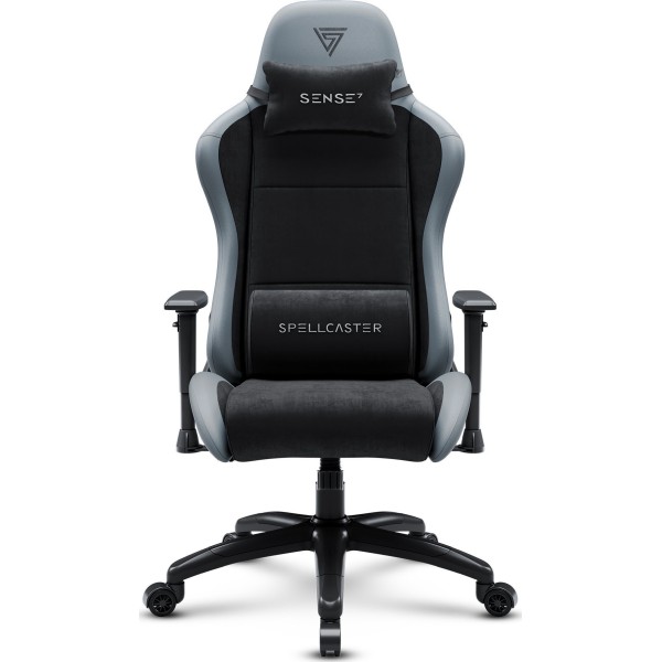 Ігрове крісло SENSE7 Spellcaster Fuku XL, екошкіра та алькантара, чорно-сіре