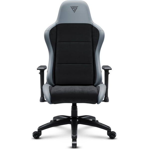 Ігрове крісло SENSE7 Spellcaster Fuku XL, екошкіра та алькантара, чорно-сіре