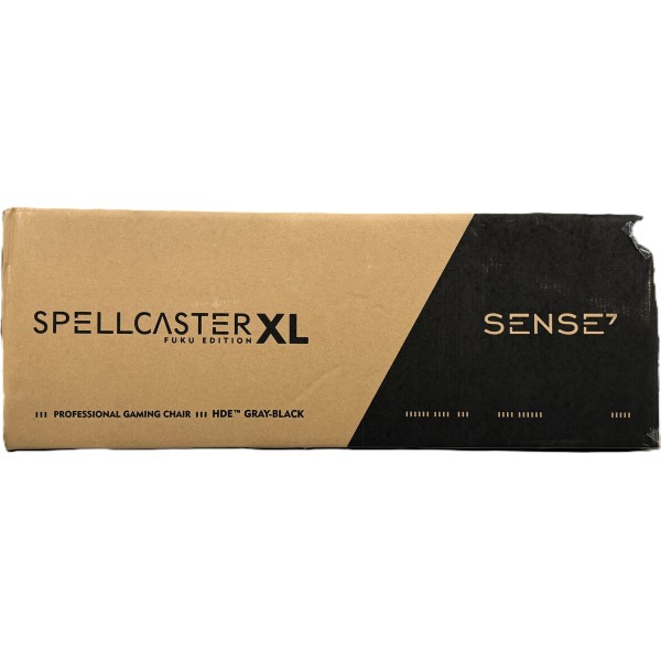 Ігрове крісло SENSE7 Spellcaster Fuku XL, екошкіра та алькантара, чорно-сіре