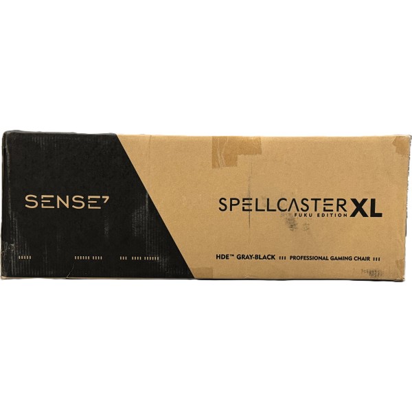 Ігрове крісло SENSE7 Spellcaster Fuku XL, екошкіра та алькантара, чорно-сіре