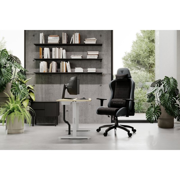 Ігрове крісло SENSE7 Spellcaster Fuku XL, екошкіра та алькантара, чорно-сіре