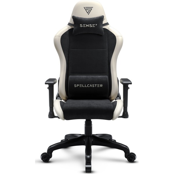 Ігрове крісло SENSE7 Spellcaster Fuku, екошкіра та алькантара, чорно-бежеве