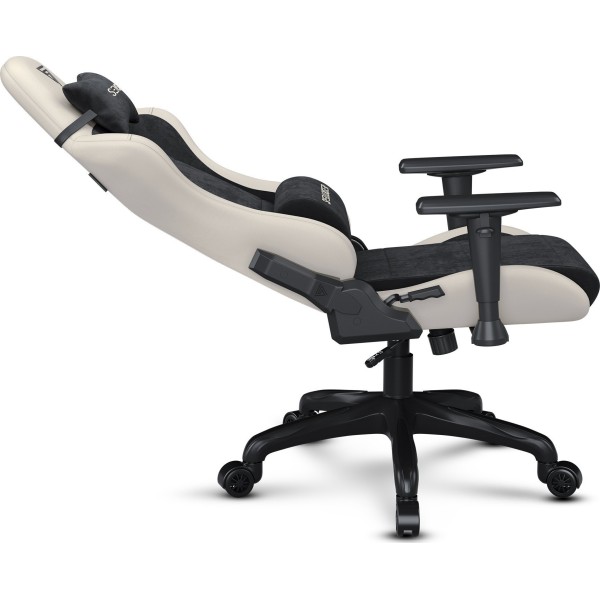 Ігрове крісло SENSE7 Spellcaster Fuku, екошкіра та алькантара, чорно-бежеве