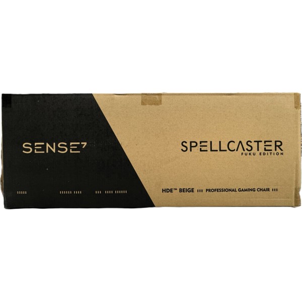 Ігрове крісло SENSE7 Spellcaster Fuku, екошкіра та алькантара, чорно-бежеве