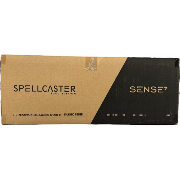 Ігрове крісло Sense7 Spellcaster FUKU, тканина, чорно-бежеве