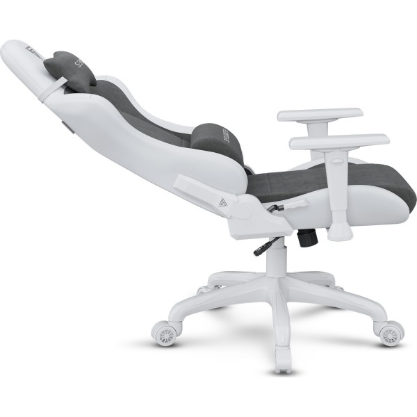 Ігрове крісло SENSE7 Spellcaster Fuku, екошкіра та алькантара, біло-сіре