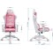 Ігрове крісло Sense7 Spellcaster FUKU, екошкіра, біло-рожеве
