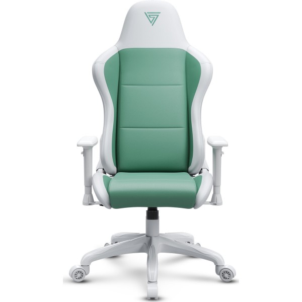 Ігрове крісло Sense7 Spellcaster FUKU, екошкіра, біло-зелене