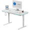 Стіл з регулюванням висоти SENSE7 Nomo 120×60 см, LED, електричний, білий