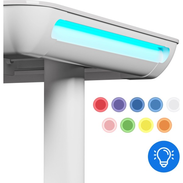 Стіл з регулюванням висоти SENSE7 Nomo 120×60 см, LED, електричний, білий