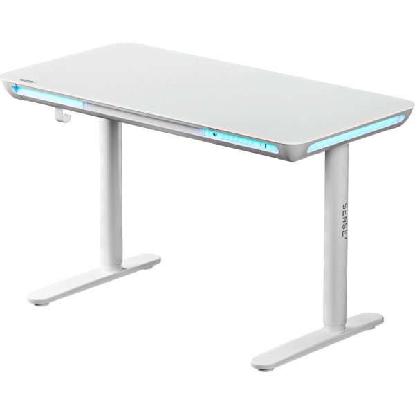 Стіл з регулюванням висоти SENSE7 Nomo 120×60 см, LED, електричний, білий