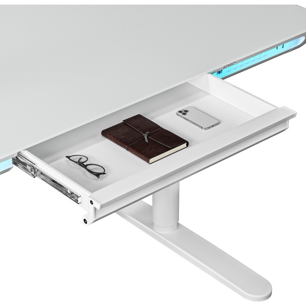 Стіл з регулюванням висоти SENSE7 Nomo 120×60 см, LED, електричний, білий