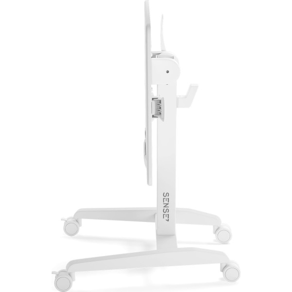 Мобільний стіл з регулюванням висоти SENSE7 70×52 см, механічний, білий