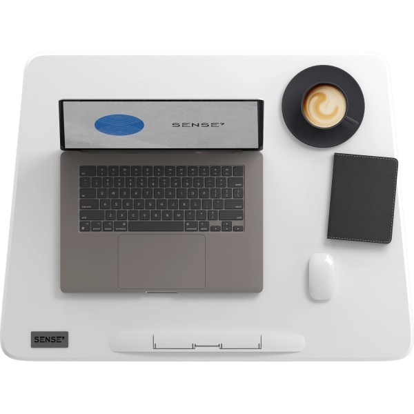 Мобільний стіл з регулюванням висоти SENSE7 70×52 см, механічний, білий