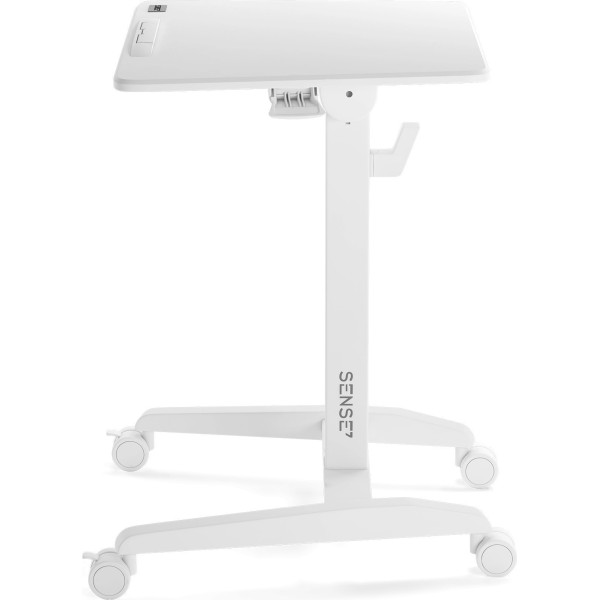 Мобільний стіл з регулюванням висоти SENSE7 70×52 см, механічний, білий