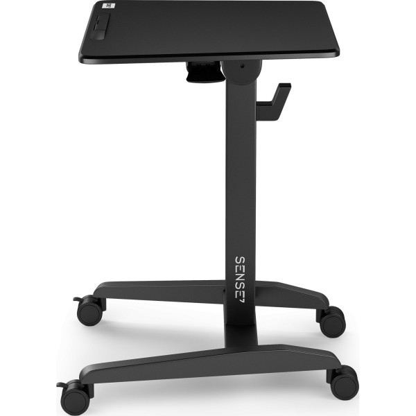Мобільний стіл з регулюванням висоти SENSE7 70×52 см, механічний, чорний