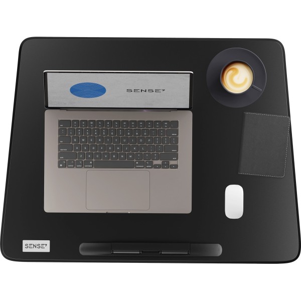 Мобільний стіл з регулюванням висоти SENSE7 70×52 см, механічний, чорний