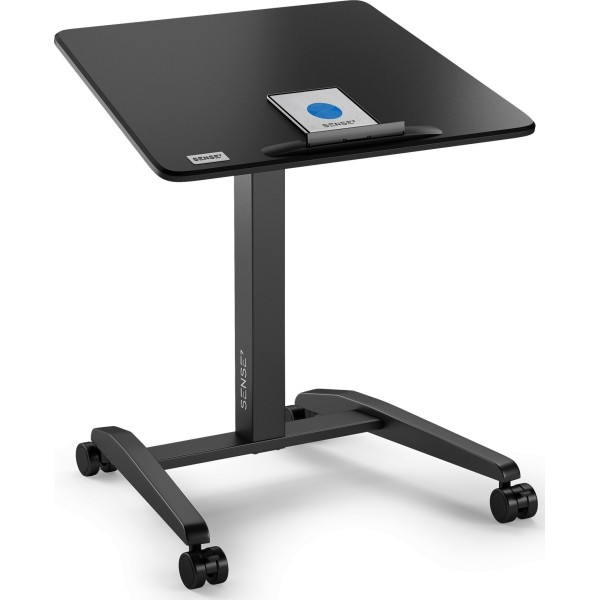 Мобільний стіл з регулюванням висоти SENSE7 70×52 см, механічний, чорний