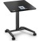 Мобільний стіл з регулюванням висоти SENSE7 70×52 см, механічний, чорний