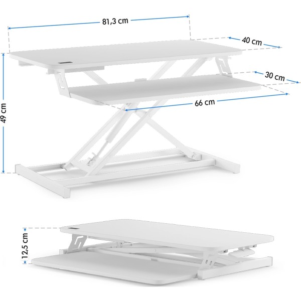 Столик-трансформер SENSE7 81х40 см, білий