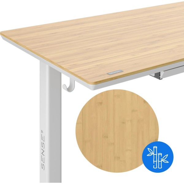 Стіл з регулюванням висоти SENSE7 Newai 120×60 см, електричний, бамбук