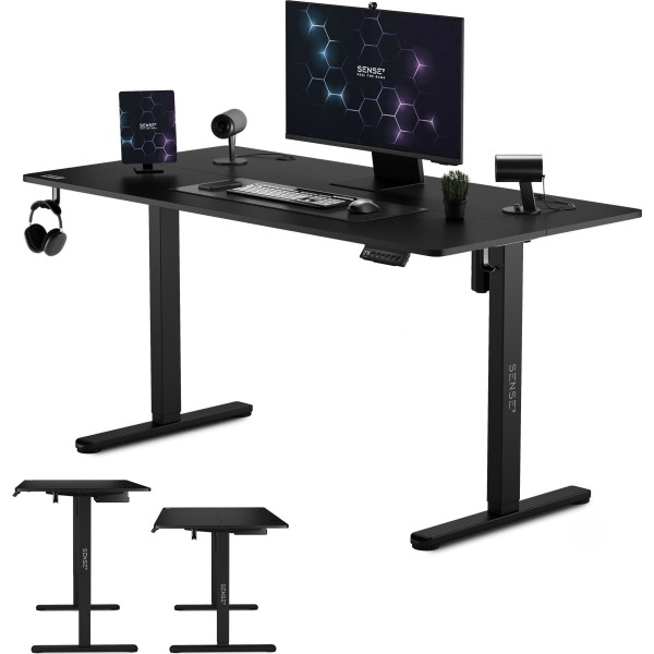 Стіл з регулюванням висоти Sense7 Nojo 140×70 см, електричний, чорний