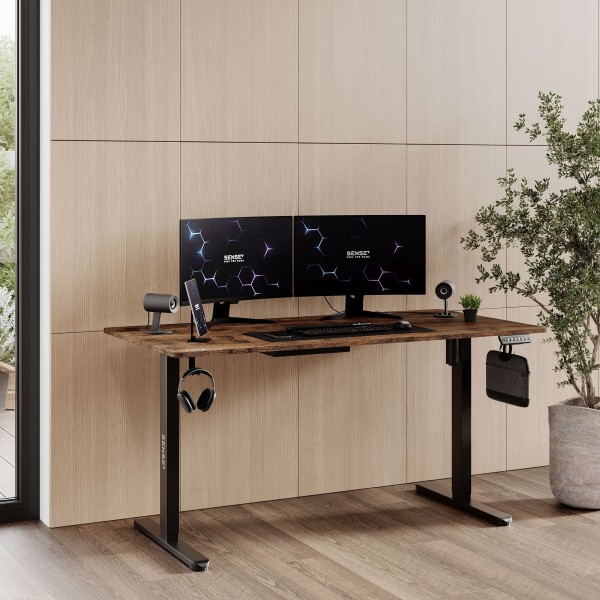 Стіл з регулюванням висоти Sense7 Nojo 140×70 см, електричний, коричневий