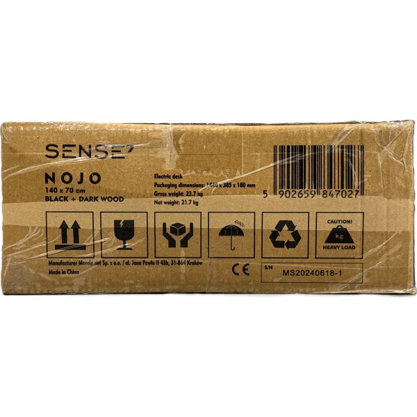 Стіл з регулюванням висоти Sense7 Nojo 140×70 см, електричний, коричневий