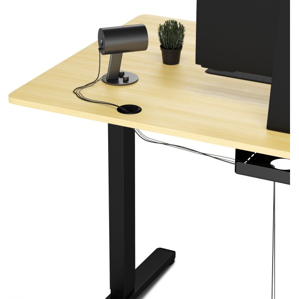 Стіл з регулюванням висоти Sense7 Nojo 140×70 см, електричний, чорно-бежевий