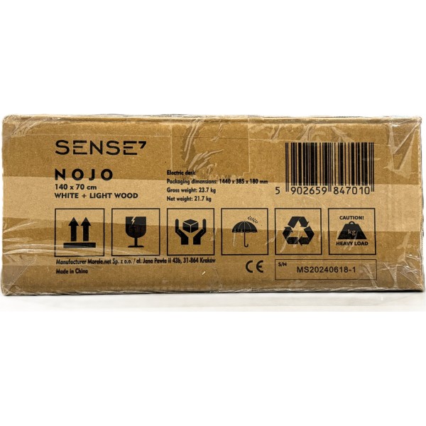 Стіл з регулюванням висоти Sense7 Nojo 140×70 см, електричний, світло-бежевий