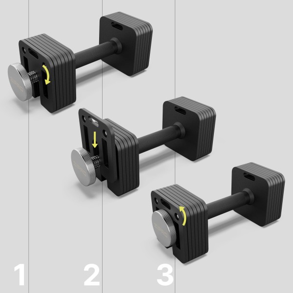 Гантеля з регульованою вагою Zipro Square, 16 кг