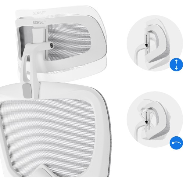 Офісне крісло SENSE7 Veno,  біле