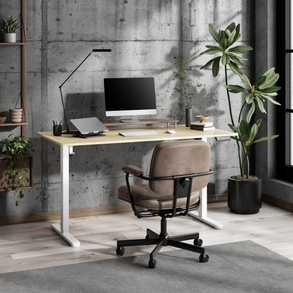 Стіл з регулюванням висоти Sense7 Nojo Light 140×70 см, електричний, світло-бежевий