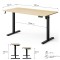 Стіл з регулюванням висоти Sense7 Nojo Light 140×70 см, електричний, чорно-бежевий