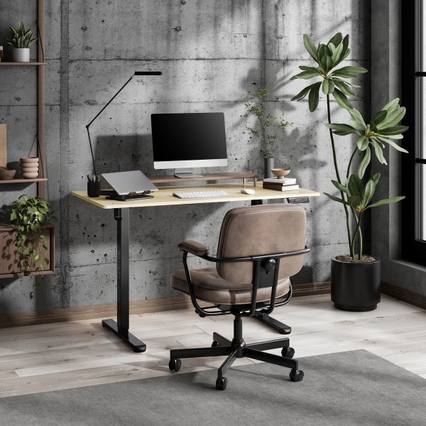 Стіл з регулюванням висоти Sense7 Nojo Light 120×60 см, електричний, чорно-бежевий