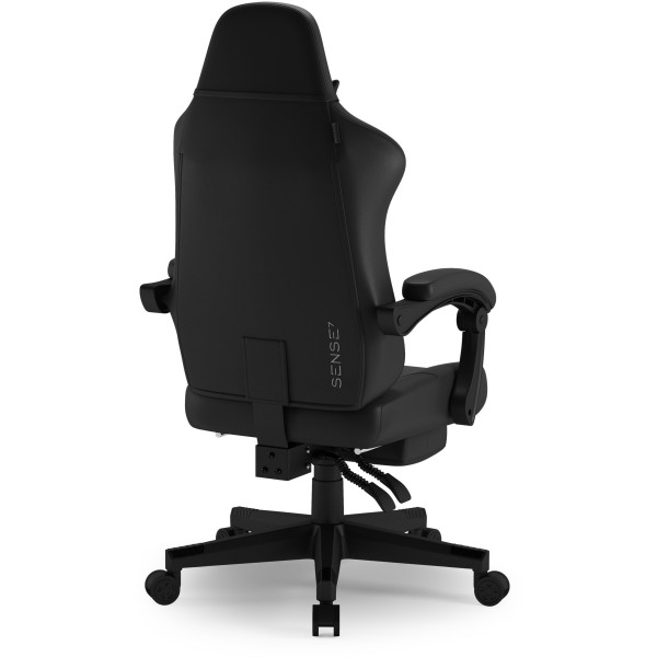 Ігрове крісло SENSE7 Devon, екошкіра, чорне