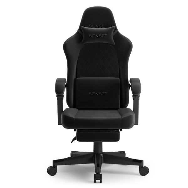 Ігрове крісло SENSE7 Devon, алькантара, чорне