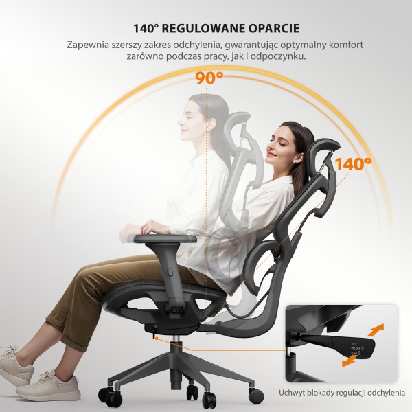 Офісне крісло SENSE7 Nobu, графітове