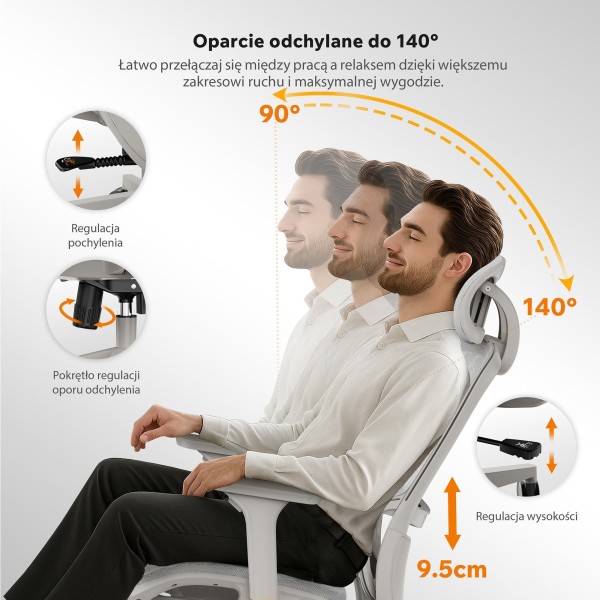 Офісне крісло SENSE7 Neyo, сіре