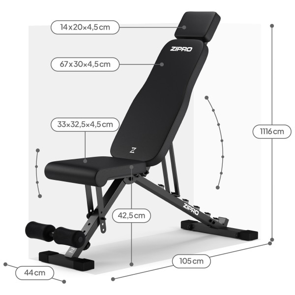 Лавка тренувальна Zipro Grind регульована