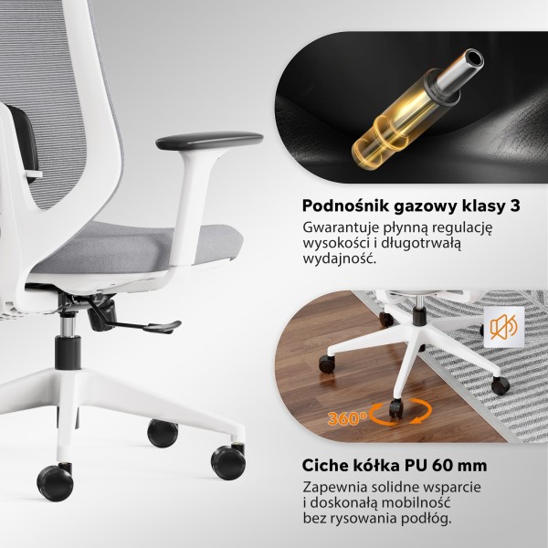 Офісне крісло SENSE7 Nakai, сіре