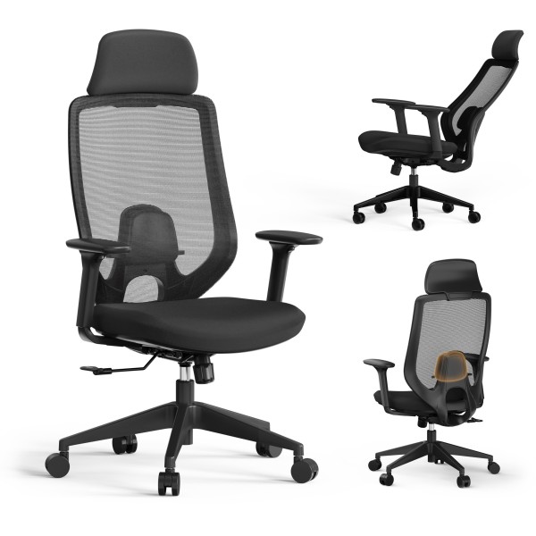 Офісне крісло SENSE7 Nakai, чорне