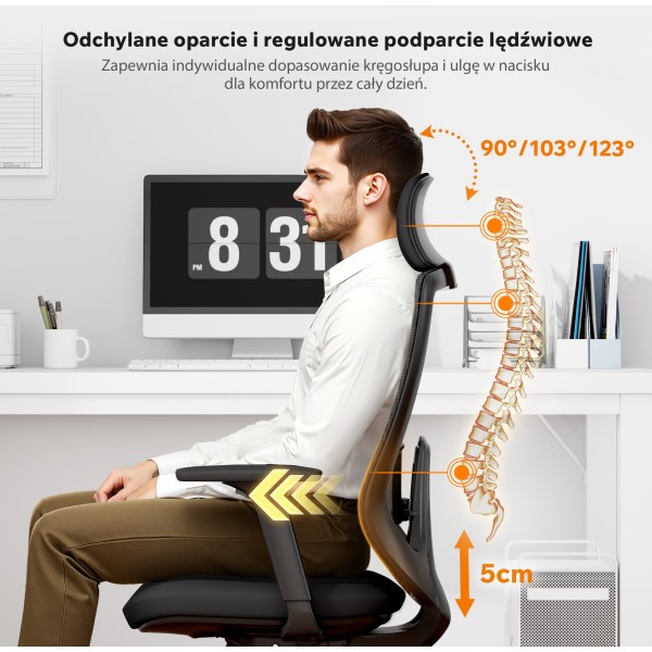 Офісне крісло SENSE7 Nakai, чорне